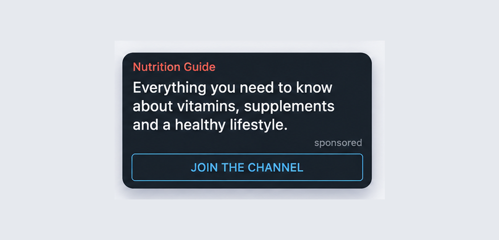 Publicidade de canais no Telegram Ads — GoAff