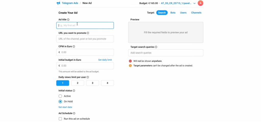 Форматы реклама нутры в Telegram Ads - GoAff