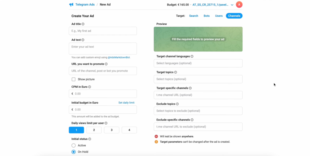 Каналы в Telegram Ads - GoAff
