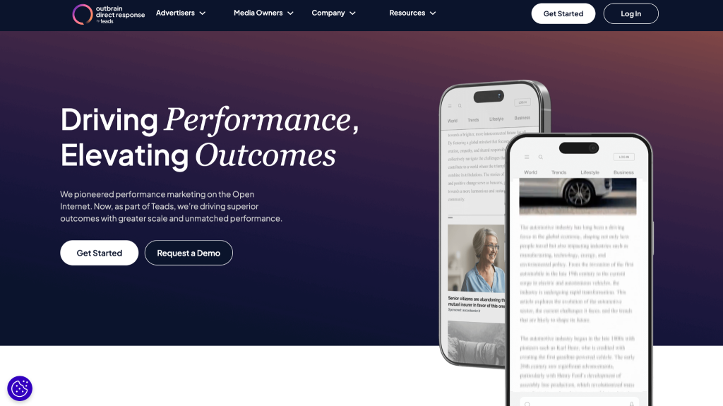 Сети нативной рекламы Taboola и Outbrain - GoAff