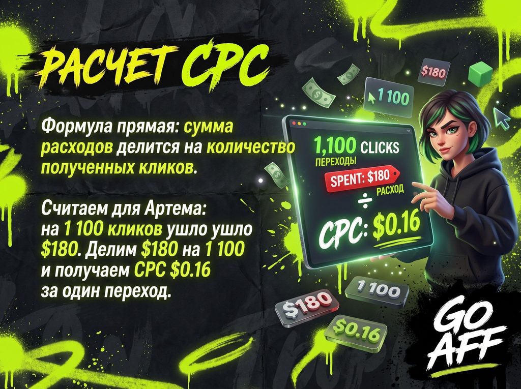 Расчет CPC - GoAff