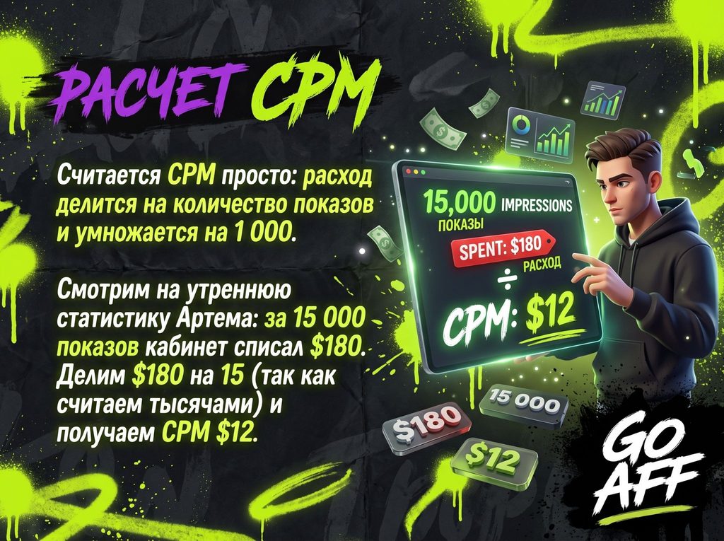 Расчет CPM - GoAff