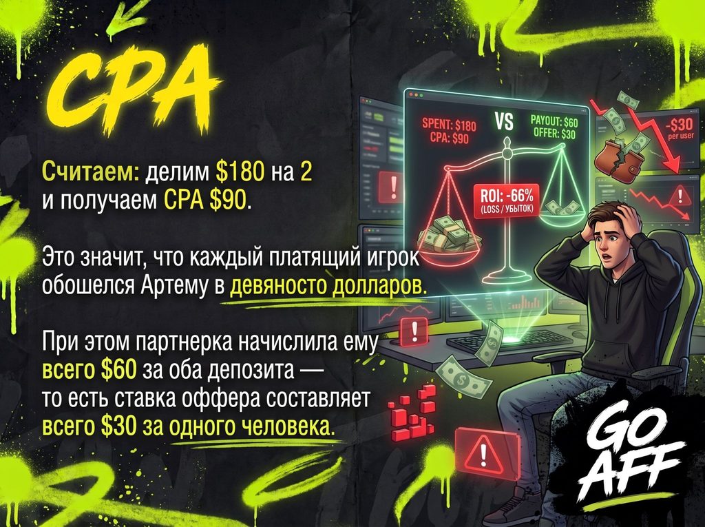 Фактический CPA - GoAff